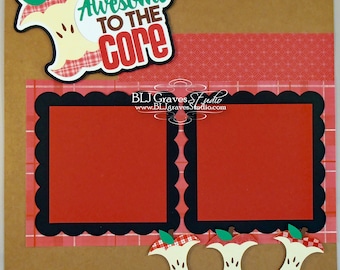 Awesome to the Core Premade Scrapbook Page 12x12 Layout Paper Piece Handmade 59