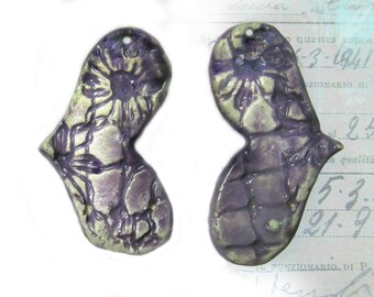 earring beads, clay heart bead ,Heart beads for earrings, earring bead supply, # 190