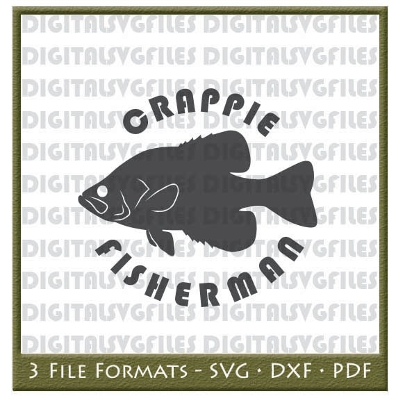 Digital File Fishing Crappie Fishing Fishing svg Crappie