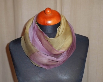 Silk scarf (chiffon) hand dyed stole