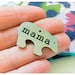 5x Mama Bear Stainless Steel Bear Animal Silver Tone colour / Message " mama " / 30mm x 20mm / 5 charms / Pendant Animal /B0089871