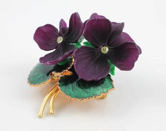 Stunning West Germany Violet Brooch