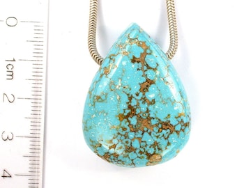 DVH 92 ct. Arizona Turquoise Teardrop Focal Bead 37x28x14 (8619)