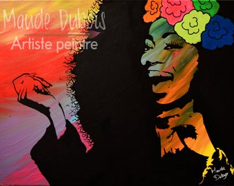 Painting on canvas / / me crazy? Acrylic / / original Creation
