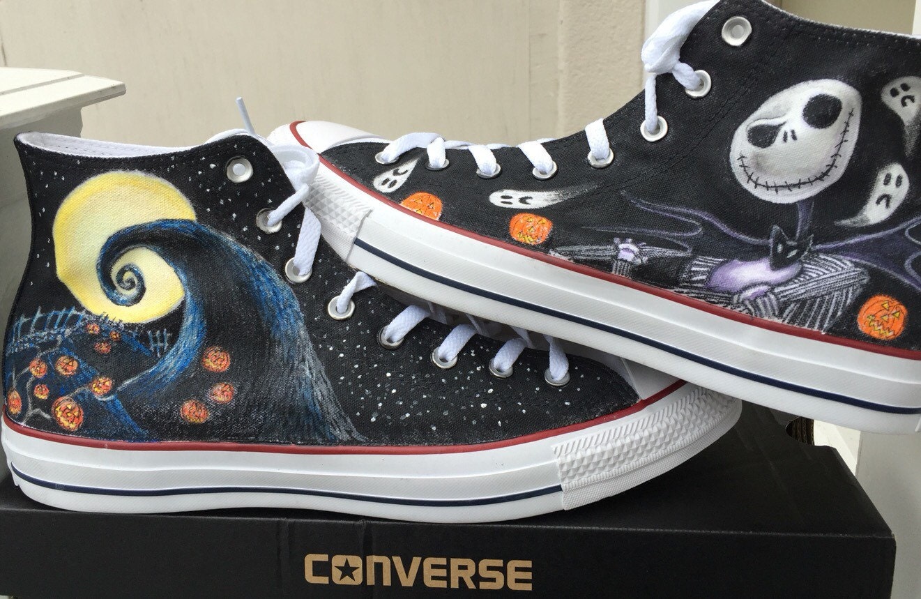 Nightmare before Christmas hand painted converse