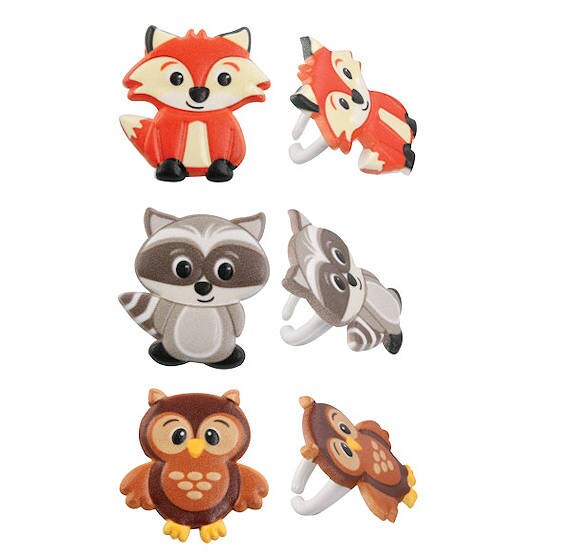 Woodland Cupcake Toppers Woodland Animals Cake Toppers Fox