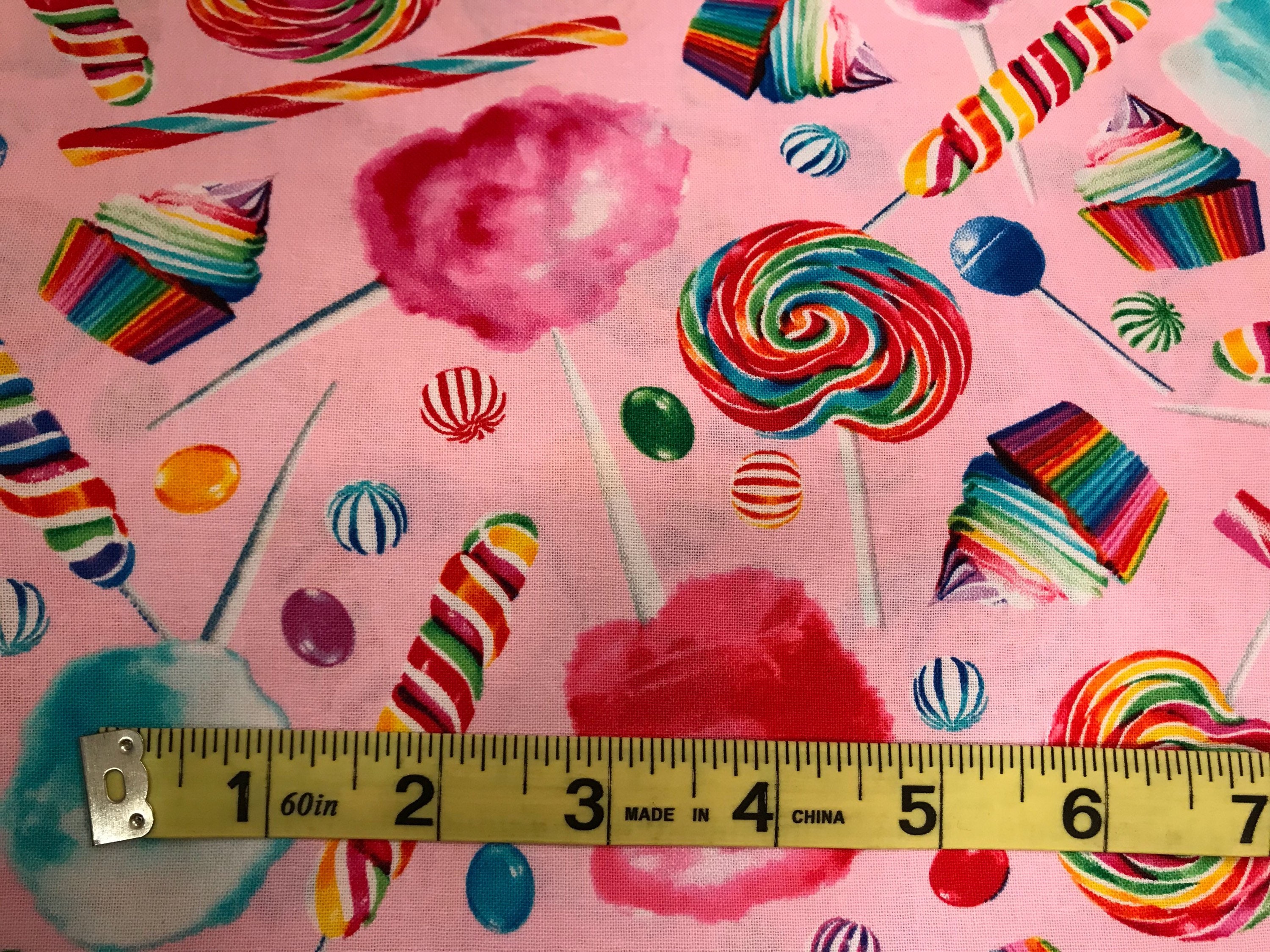 Rainbow Cupcake Fabric, Sweet Treat Fabric, Dessert Fabric, Food Fabric 