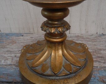 Regency Antique Gold Pillar Candle Holder!