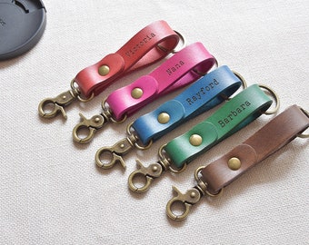 Leather keychain, key chains personalized, custom engraved keychain, handmade gifts, personalized keychains, stamped keychain, key fob, 589