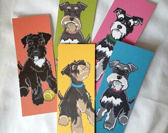 Schnauzer Bookmarks - Eco-friendly Set of 5