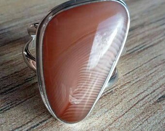 Lake superior agate ring