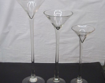 Tall Martini Glass Vases Wedding Centerpiece