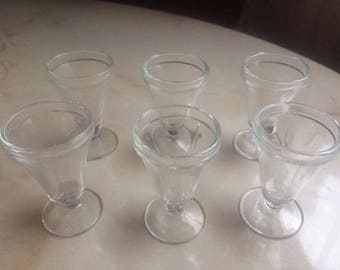 Set of 6 vintage shot glasses