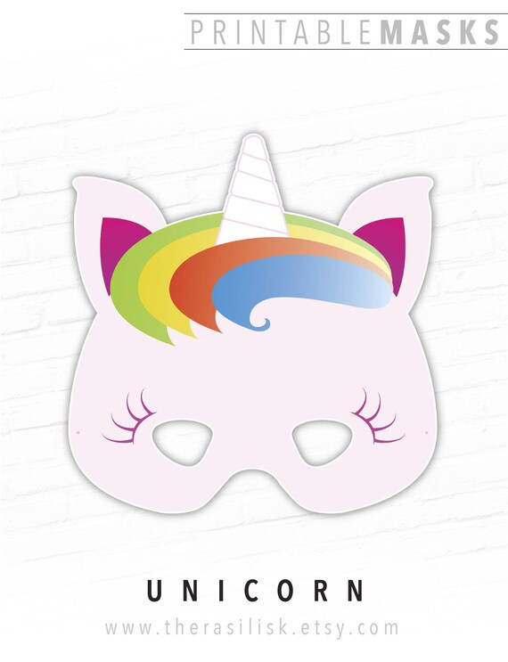 printable masks halloween masks unicorn fairy tale printable