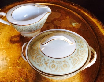 Viscount Noritake Sugar Creamer, Noritake China, Discontinued Pattern