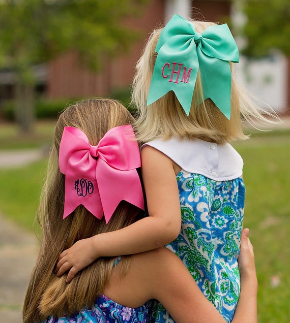 Personalized Hair Bow, Cheer Leader Hair Bow, Monogrammed Hair Bow, Easter Hair Bow, Seersucker Hair Bow.