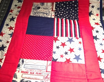 Patriotic Quilted Table Runner