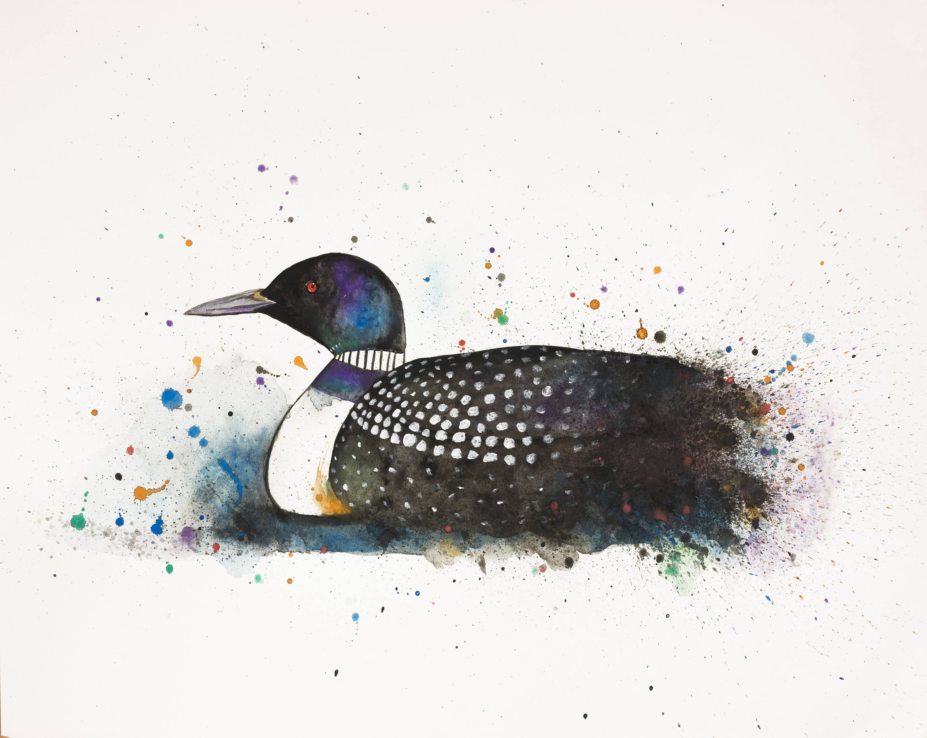 Loon Art Bird Art Wildlife Art Cabin Decor Loon