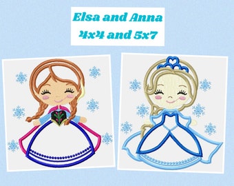 Frozen Embroidery Design instant download machine embroidery designs applique design anna elsa disney princess embroidery file pattern pes
