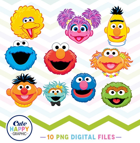 Sesame Street Face Clip Art 