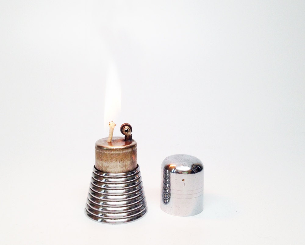 antique spaceship lighter mid century 1950s art deco brown and
