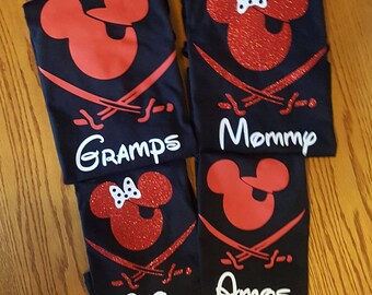 Disney Pirate Cruise Shirts/Custom Disney Family Matching Shirts/Disney Pirate Shirts/Mickey Mouse Pirate Night Inspired Pirate