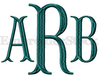 Fishtail Monogram Font Monogram Machine Embroidery Font Design Machine Embroidery Fonts Design - 6 Sizes