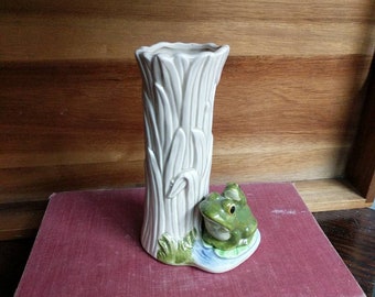 Vintage 1980 Otagiri Japan OMC Frog Bud Vase