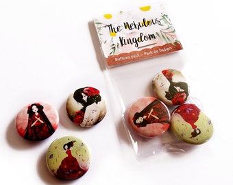Fairytales Button pack #3 - Badges - Pinback button