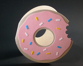 Donut Card, Donut Birthday Card, Donut Thank You Card