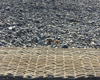 recycled lobster rope floor mat OOAK rugs Maine lobster rope rope doormat indoor rug outdoor rugs Mermaid mats housewarming gift beach decor