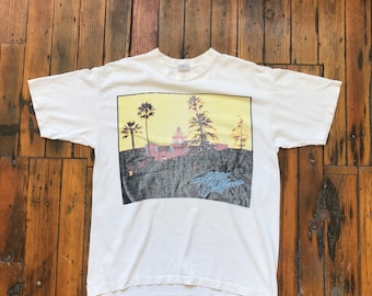 1994 X-Large Hotel California The Eagles Hell Freezes Over Tour T-Shirt on TeeJays