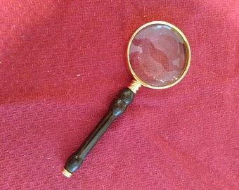 Fancy Hand-Turned Wood Magnifying Glass