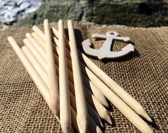 10 Hand-Carved Hardwood Hair Sticks (set of 5)