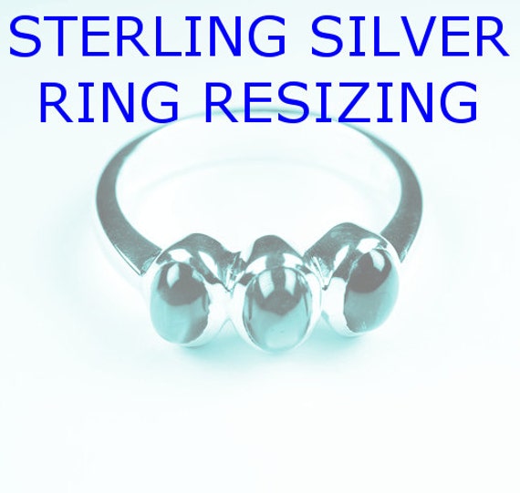 Sterling Silver Ring Resizing Service for One Ring