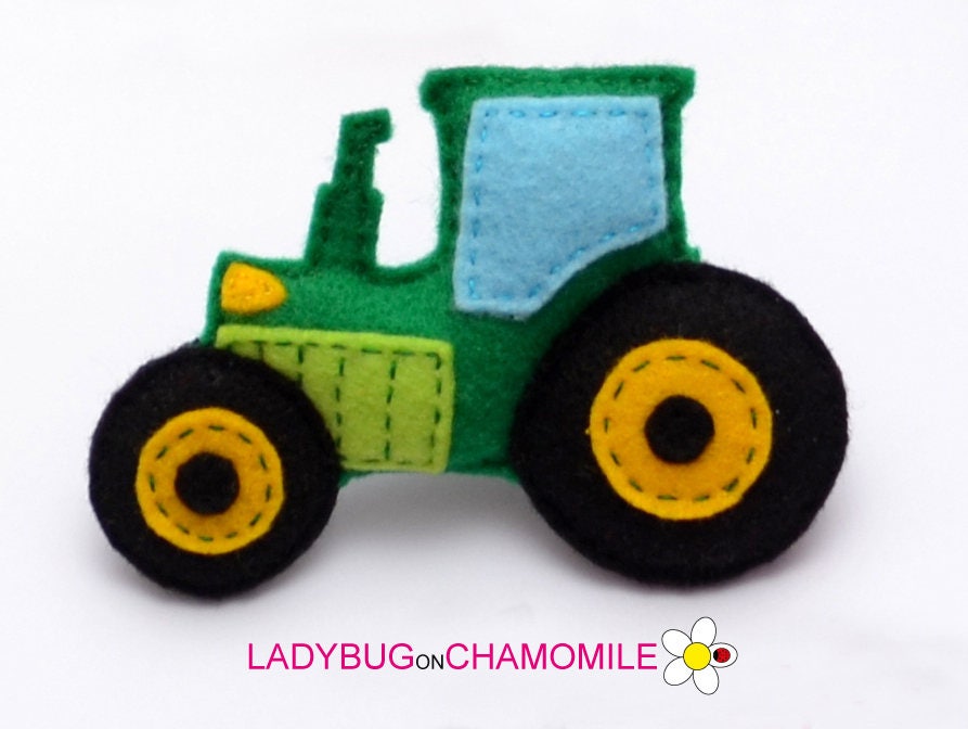 Felt TRACTOR stuffed felt Tractor or ornament Tractor