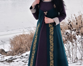 Scandinavian Apron Dress, Early Medieval , Viking Dress, for Viking Reenactors, Viking Costume