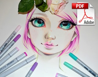 Lighane's Tutorials: Portrait Style - Pink Haired Girl