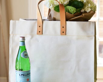Canvas Utility Tote- Monogrammed Tote- Gifts for Her- Bridesmaid Gift - Mother's Day Gift - Graduation Gift