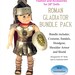 Roman Gladiator Costume Bundle Pack Pattern Halloween American Girl Our Generation Journey Girls 18" Dolls Pattern Appletotes & co.