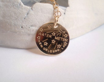 New Orleans Water Meter Necklace, New Orleans Necklace, NOLA Jewelry