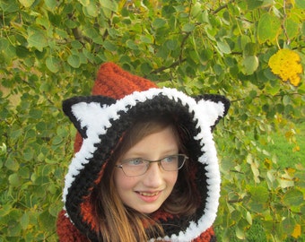 Fox Hoodie Cowl for children