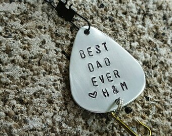 Best dad ever, fishing lure, Custom fishing lure, personalized lure, dad gift, gift for dad, dad likes to fish, fisherman gift, fishing