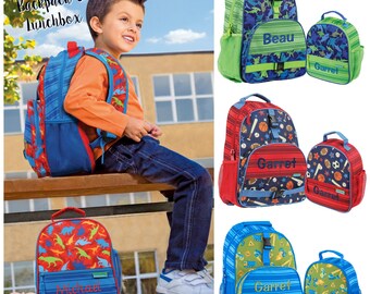 backpack kids, boys backpack, backpack set, personalized bookbag, kids backpack, backpack for kids, school bag, stephen joseph, backpack