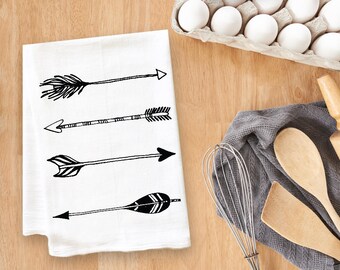 Arrows Tea Towel Flour Sack Towel Kitchen Towel
