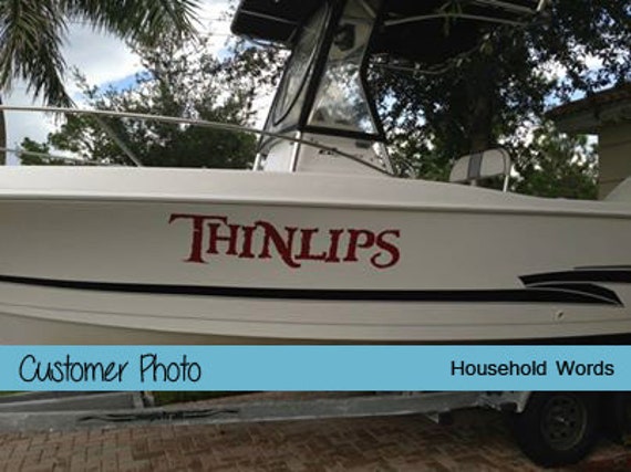 Custom Boat Name Decals for your Watercraft Pontoon fishing