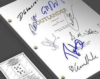 Outlander Tv Show Script Screenplay Card Gift Signed Autograph Reprint - Caitriona Balfe, Sam Heughan, Duncan Lacroix, Tobias Menzies