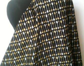 Nursing Cover, Breastfeeding Feeding Cover up, Nursing cover up, Black Gold. Arrows
