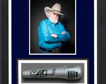 Charlie Daniels - Signed Microphone in Custom Framed Case