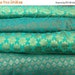 15% OFF Bundle/Stack of Turquoise green Indian brocade/set of four fat quarters/perfect for crafting/sewing